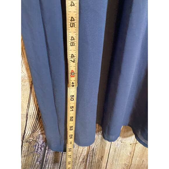 Peter Som Maxi Dress Womens Medium Blue Carribean Beach Scene Tie Back Halter - Picture 12 of 16